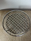 Vintage Rare Large 7 1 4    Round Metal Wire Cage Flower Frog-patina