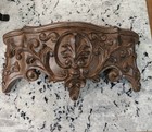 Vntg Renaissance Style Heavy Resin Faux  Carved Wood Look  Wall Shelf