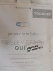 Pottery Barn Kids Paisley Peach Baby Quilt-nwt