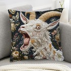 Screaming Goat Pillow Case Quirky Funny Sofa Bed Home Decor Cushion Cover Gift