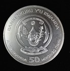 2017 1 Oz  999 Africa Silver Rwanda African Wildlife Series Hippos Silver Coin