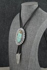 Turquoise   Sterling Silver Bolo Tie - Bobby Johnson