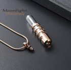 New Glass Cylinder Cremation Urn Keepsake Ashes Memorial Necklace