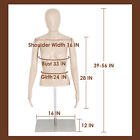 Female Mannequin Torso Dress Form Realistic Plastic Half Body Head Dress Display