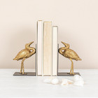 Decorative Cast Iron Bird Bookends  Gold  Set Of 2