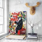 Monkey Street Graffiti Canvas Print Wall Art -follow Your Dreams Animal Canva   