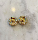 Stamped Lot Of 2 Designer Black And Gold Button 