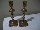 Vintage Set Solid Brass Candlestick Candle Holders 8 25  Tall - Made In India