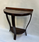 1930 s Art Deco Walnut  Inlayed Half  Round Side Table By Blyth Maker