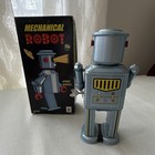 Nagai Toy Mechanical Robot Tin Toy Ms 646 With Box Arms Swing Vintage Appearance