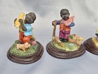 Vtg African American Black Americana Girl Boy Figurine Decor Farm Animals Piano 
