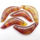 5 Pcs Rare Etched Burma Agate Carnelian Stone Asian Beads Old Trade Collection