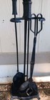 Vintage Cast Iron Hart Foundry 5 Piece Craftsman Fireplace Set Made In America