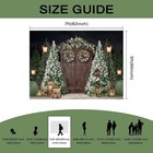 7x5ft Christmas Photography Backdrop Winter Rustic Wood Door Background With    