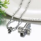 Stainless Steel Cross Memorial Cremation Ashes Urn Pendant Keepsake Necklace 22 