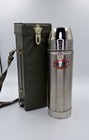 Vintage Uno-vac Stainless Steel Thermos Union Mfg Usa W  Carry Case Cup Stopper