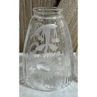 Set Of 3 Casablanca Etched Daisy Style Ceiling Fan Crystal Light Shades 2 25   