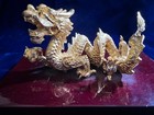 Stunning Gold Dragon On Stand By Risis