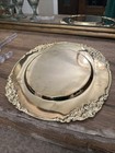 Godinger Baroque Embossed Metal Gold Tone Platter chargers     Set Of 8
