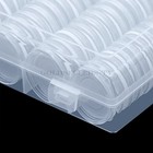 100pcs 30mm Round Clear Coin Capsules   White Gaskets   Box - Secure Protectio