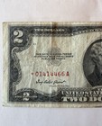 1953  2 Us Mint  star Note  Red Seal -  01414466a