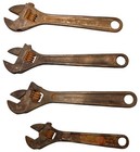Lot Of 4 Vintage Adjustable Wrenches Germany  Crescent   J P Danielson Co 6   8   