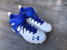 Under Armour Harper 4 Mid Rm Jr Size 2y Baseball Cleats Kids Blue White 3023444