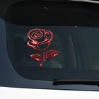3d Rose Car Sticker Decal  Waterproof Auto Body Sticker  4 1      3 5   Auto Red