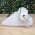 Vintage Bell System Western Electric Rotary Dial Desk Phone Cream Retro Mcm
