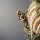 Antique Art Nouveau Porcelain Ceramic Nymph Lotus Flower Vase Figural 16    Tall
