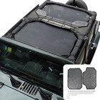 Roof Sunshade Mesh Shade Top Cover Split Anti-uv For Jeep Wrangler Jk Jku 07-18