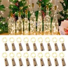 Etinga Wine Bottle Lights With Cork  20 Leds  6 6 Ft  Fairy 18 Pack Warm White