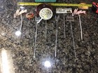 Vintage 60s Floral Picks Lot Mother Secretary Lace Bonnet Hard Plastic Hong Kong