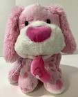 Dan Dee Collectors Puppy Dog Plush 12 Inch Heart Pink Polka Dot Stuffed Animal