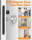 Door Stoppers Magnetic Catch Stop Holder Doorstop 2 Pack  Silver