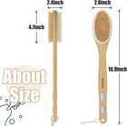 Bath Body Brush Long Handle Back Scrubber Exfoliating Shower Brush Wet Dry Skin 