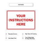 Custom Sign Your Instructions Here Personalized Warning Text Aluminum Metal Sign