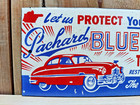 Vintage Packard Blue Coral Treatment Service Garage Porcelain Sign 12  X 5 