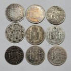 9x Lot Guatemala Silver 1 Reales Mixed Group Carolus   Ferdinand  t647