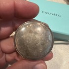 Vintage Tiffany   Co Sterling Round Pill Box With Gg Monograms   Box 22 26 Grams