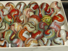 Large Lot 42 Mil-bon Marbles Made 11-9-2017  301