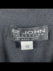 St John Collection Skirt Womens 10 Black Knit Pleated Designer Cocktail Classic