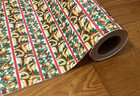 Vintage Christmas Wrapping Paper Department Store Lg Roll 18  Gold Jingle Bells