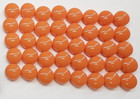 Set Of 40 Solid Orange Pente Glass Stone Game Playing Piece Part Replacement New