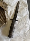 Wwii 2 Us M-3  Fighting Knife Blade Marked In M8 Scabbard With Belt Too