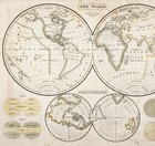 1832 World Map - Original - William Hyde - Eastern   Western Hemisphere