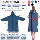 Warm Waterproof Swim Parka  Oversized Hooded Changing Robe - Sherpa Liner Swi   