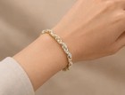 6ct Round Cut Lab Created Diamond Women s Tennis Bracelet 14k Yellow Gold Plated