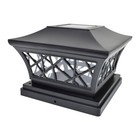 4 8 12 Black   Bronze   Silver 6x6 Solar Post Lights Outdoor Deck Cap Fence Lamp