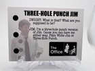 Jim Halpert The Office Dunder Mifflin Custom Patch Card Art Three Hole Punch Jim